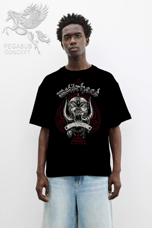Μπλούζα μακό Premium ποιότητας σε χρώμα μαύρο με τύπωμα Motorhead