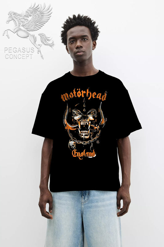 Μπλούζα μακό Premium ποιότητας σε χρώμα μαύρο με τύπωμα Motorhead