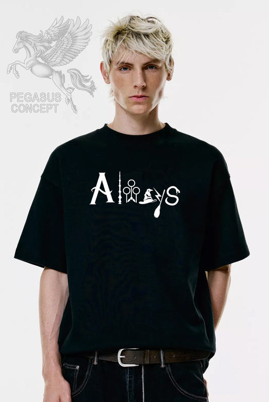 Μπλούζα μακό Premium ποιότητας σε χρώμα μαύρο με τύπωμα Harry Potter Always