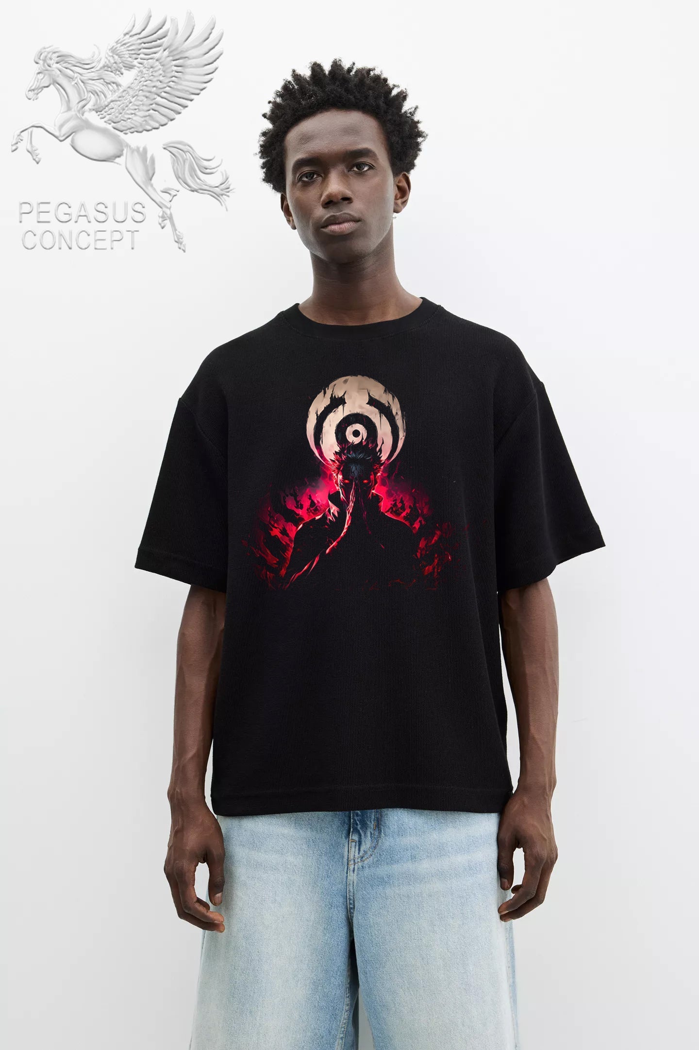 Μπλούζα μακό Premium ποιότητας σε χρώμα μαύρο με τύπωμα Naruto