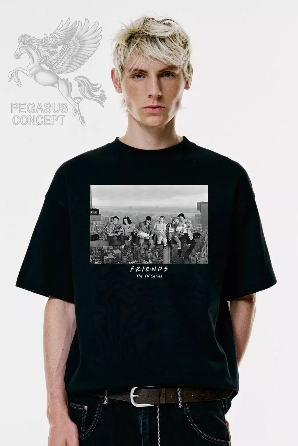 Μπλούζα μακό Premium ποιότητας σε χρώμα μαύρο με τύπωμα Friends