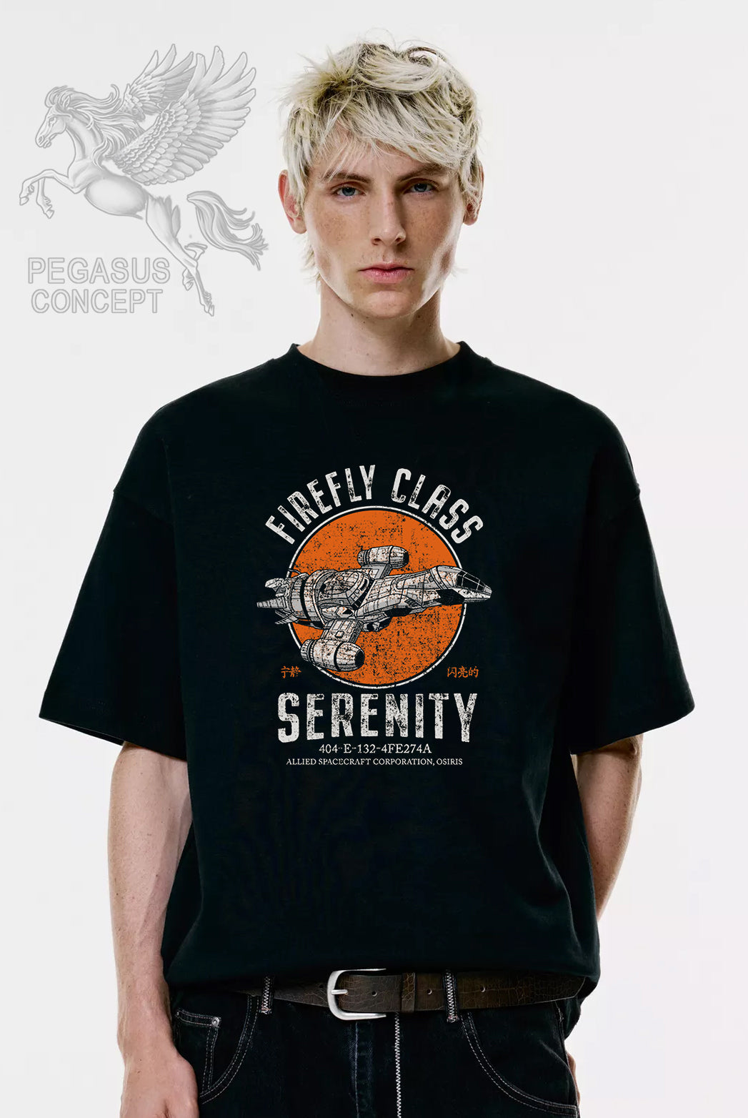 Μπλούζα μακό Premium ποιότητας σε χρώμα μαύρο με τύπωμα Firefly