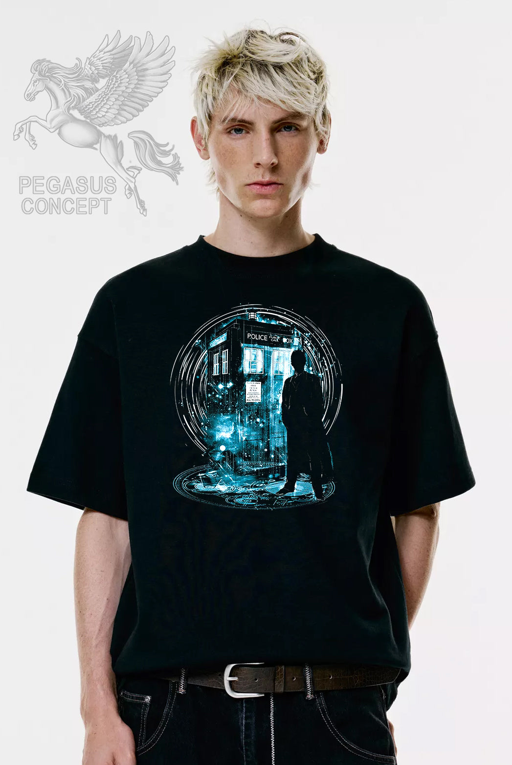 Μπλούζα μακό Premium ποιότητας σε χρώμα μαύρο με τύπωμα Dr.Who