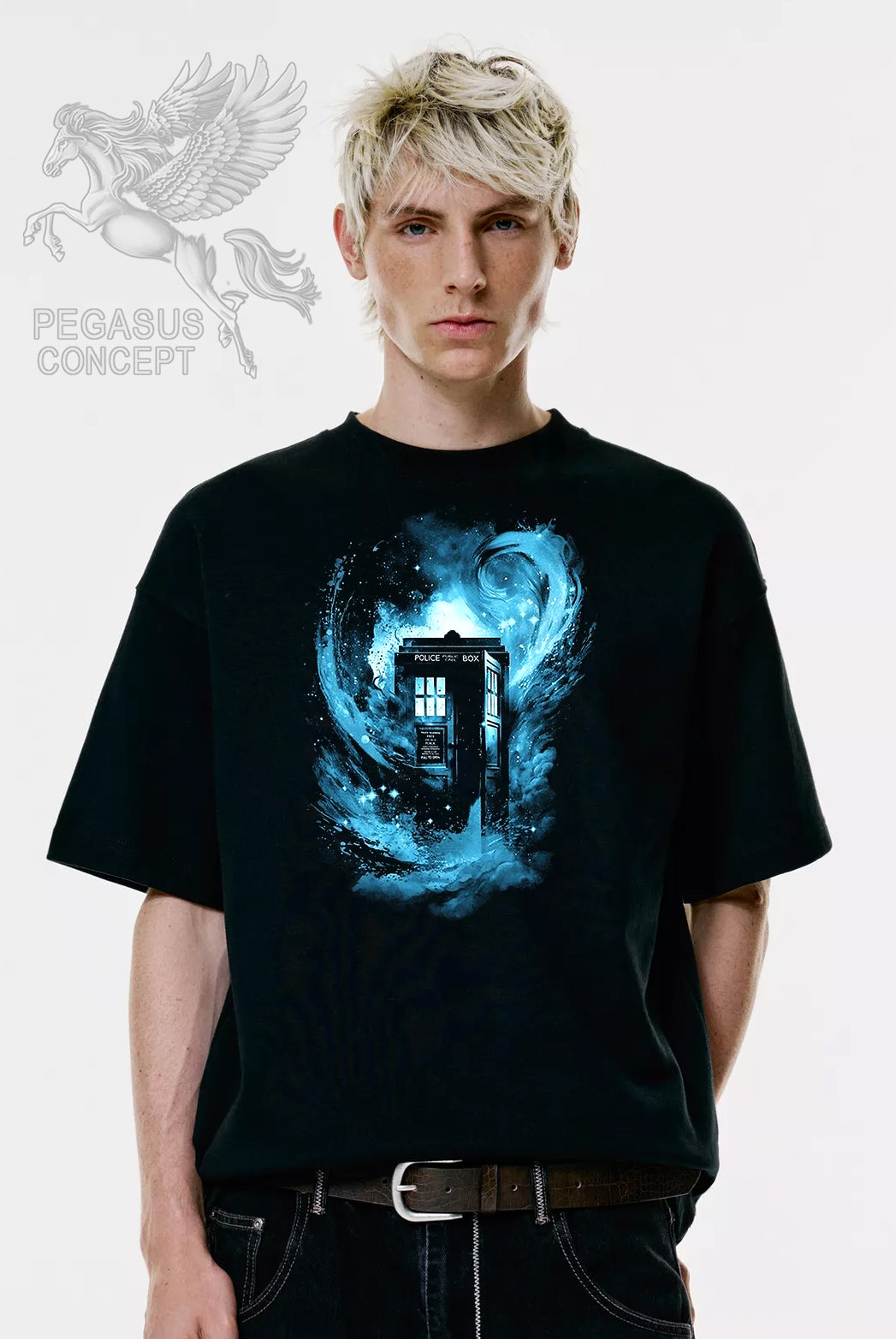 Μπλούζα μακό Premium ποιότητας σε χρώμα μαύρο με τύπωμα Dr.Who