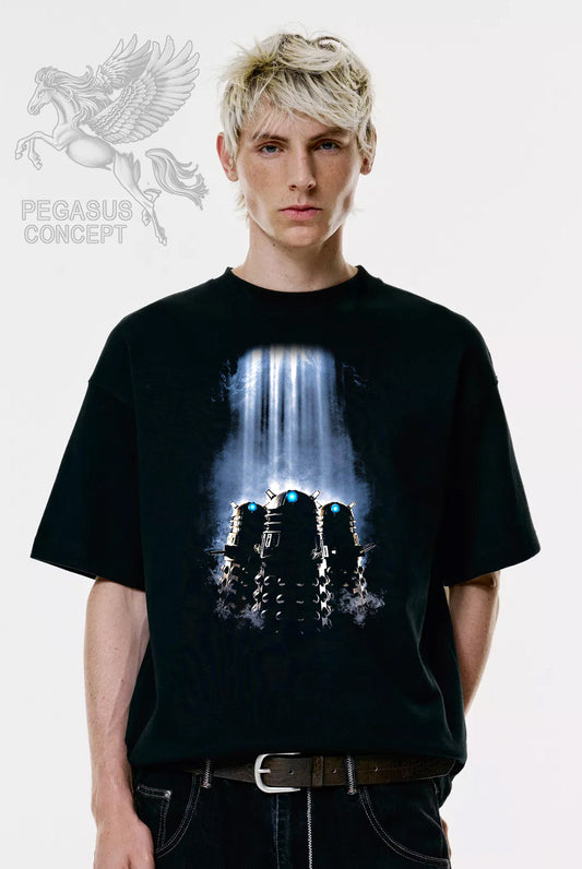 Μπλούζα μακό Premium ποιότητας σε χρώμα μαύρο με τύπωμα Dr.Who