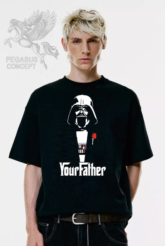 Μπλούζα μακό Premium ποιότητας σε χρώμα μαύρο με τύπωμα Star Wars Darth Vader -Your Father