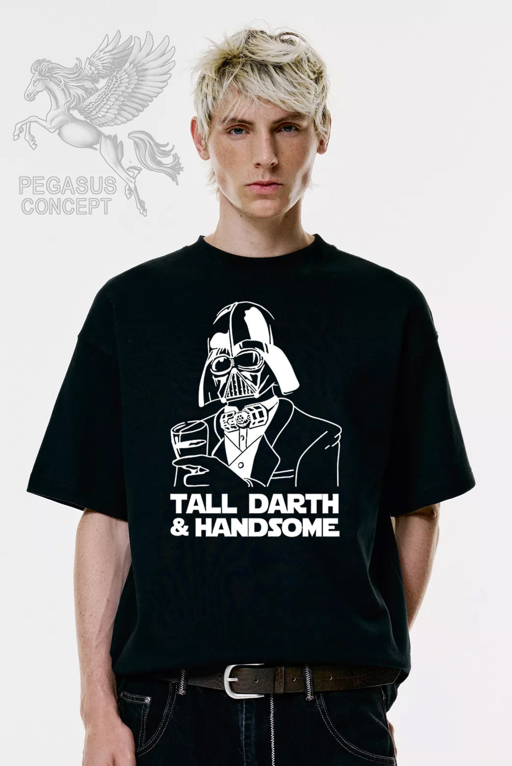 Μπλούζα μακό Premium ποιότητας σε χρώμα μαύρο με τύπωμα Star Wars Darth Vader -Tall & Dangerous