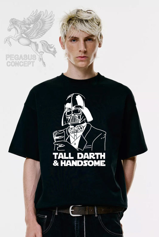 Μπλούζα μακό Premium ποιότητας σε χρώμα μαύρο με τύπωμα Star Wars Darth Vader -Tall & Dangerous