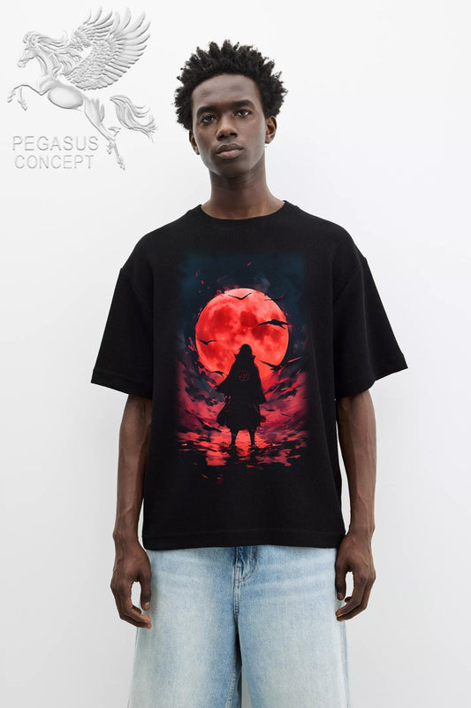 Μπλούζα μακό Premium ποιότητας σε χρώμα μαύρο με τύπωμα Naruto