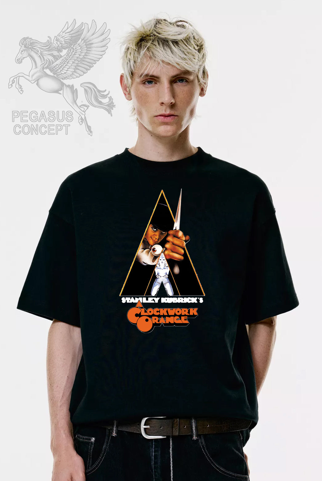 Μπλούζα μακό Premium ποιότητας σε χρώμα μαύρο με τύπωμα Clockwork Orange