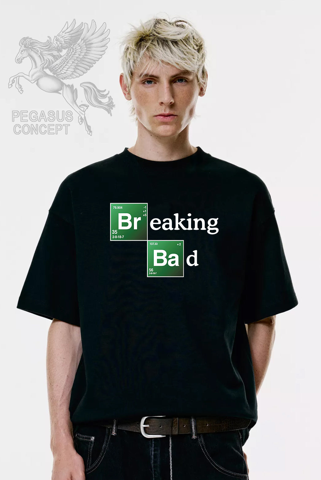 Μπλούζα μακό Premium ποιότητας σε χρώμα μαύρο με τύπωμα Breaking Bad