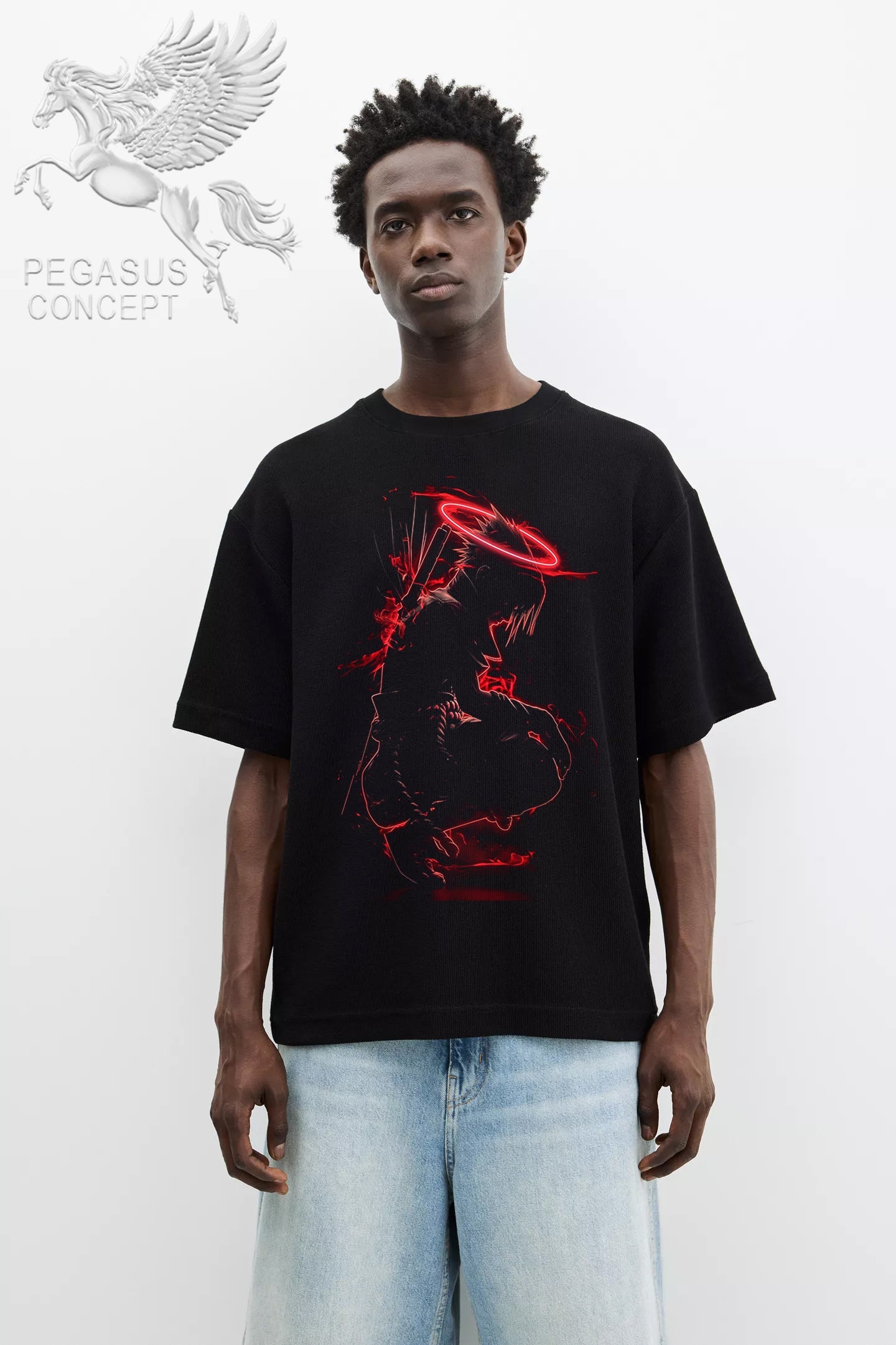 Μπλούζα μακό Premium ποιότητας σε χρώμα μαύρο με τύπωμα Naruto