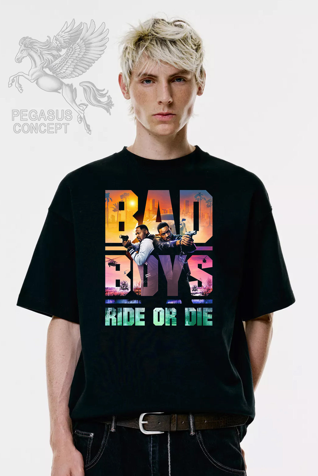 Μπλούζα μακό Premium ποιότητας σε χρώμα μαύρο με τύπωμα Bad Boys