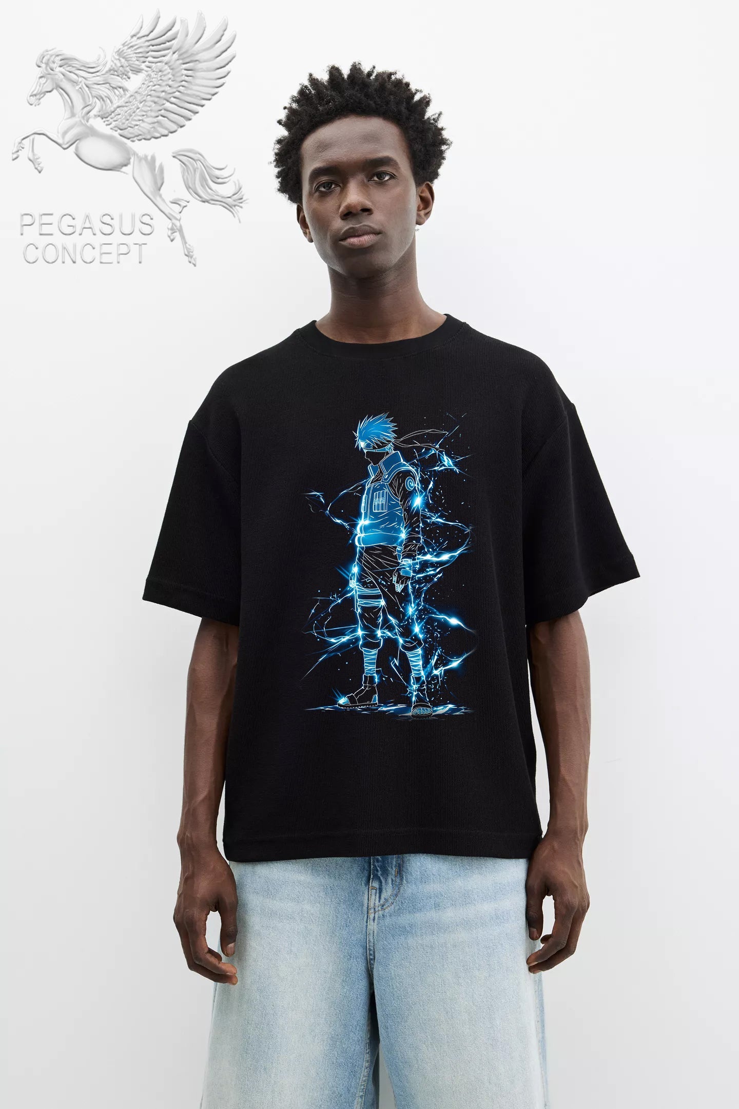 Μπλούζα μακό Premium ποιότητας σε χρώμα μαύρο με τύπωμα Naruto