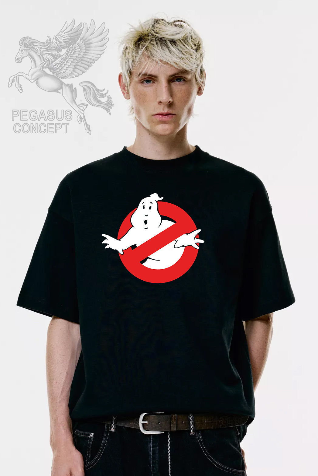 Μπλούζα μακό Premium ποιότητας σε χρώμα μαύρο με τύπωμα Ghostbasters