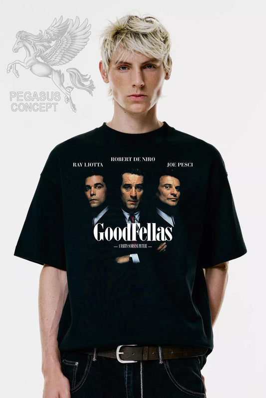 Μπλούζα μακό Premium ποιότητας σε χρώμα μαύρο με τύπωμα GoodFellas