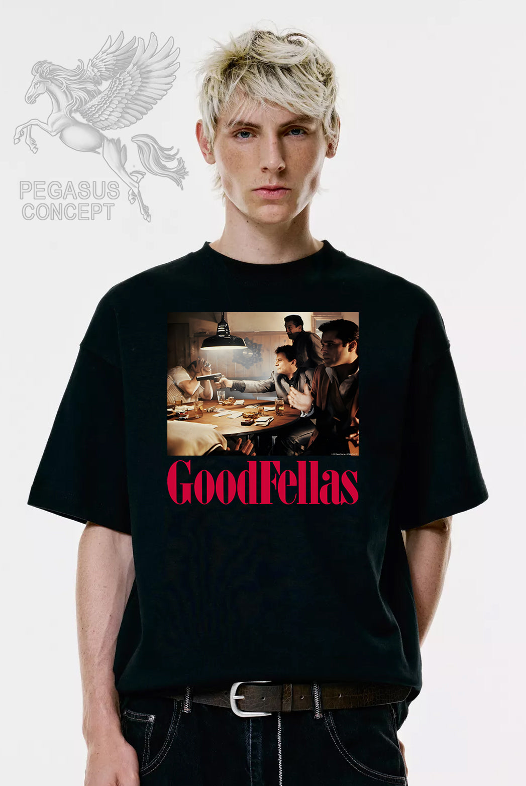 Μπλούζα μακό Premium ποιότητας σε χρώμα μαύρο με τύπωμα GoodFellas
