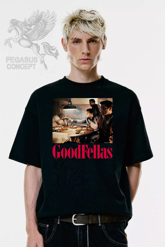 Μπλούζα μακό Premium ποιότητας σε χρώμα μαύρο με τύπωμα GoodFellas