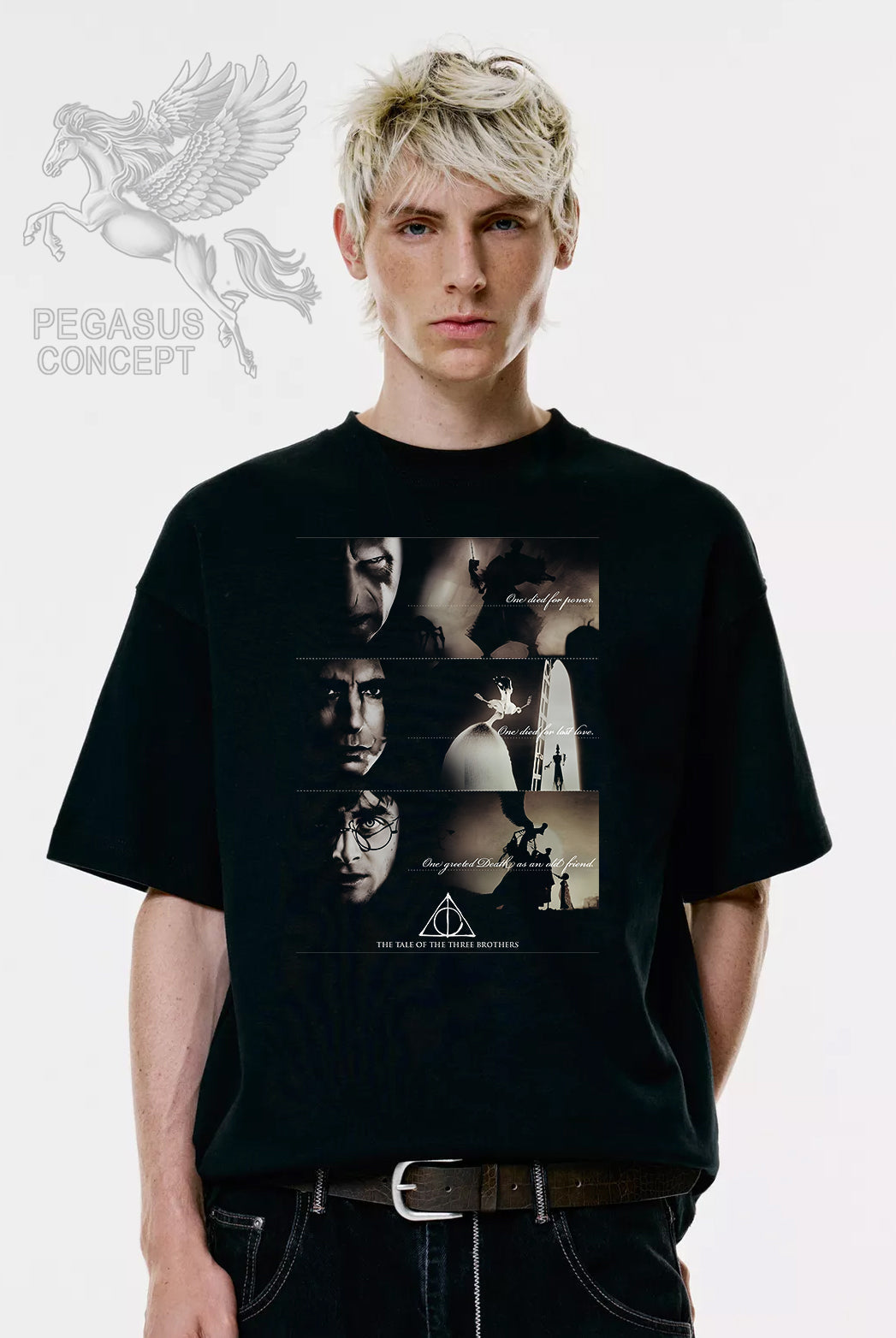 Μπλούζα μακό Premium ποιότητας σε χρώμα μαύρο με τύπωμα Harry Potter