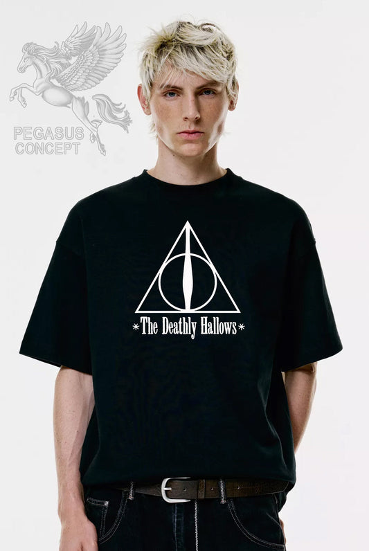 Μπλούζα μακό Premium ποιότητας σε χρώμα μαύρο με τύπωμα Harry Potter