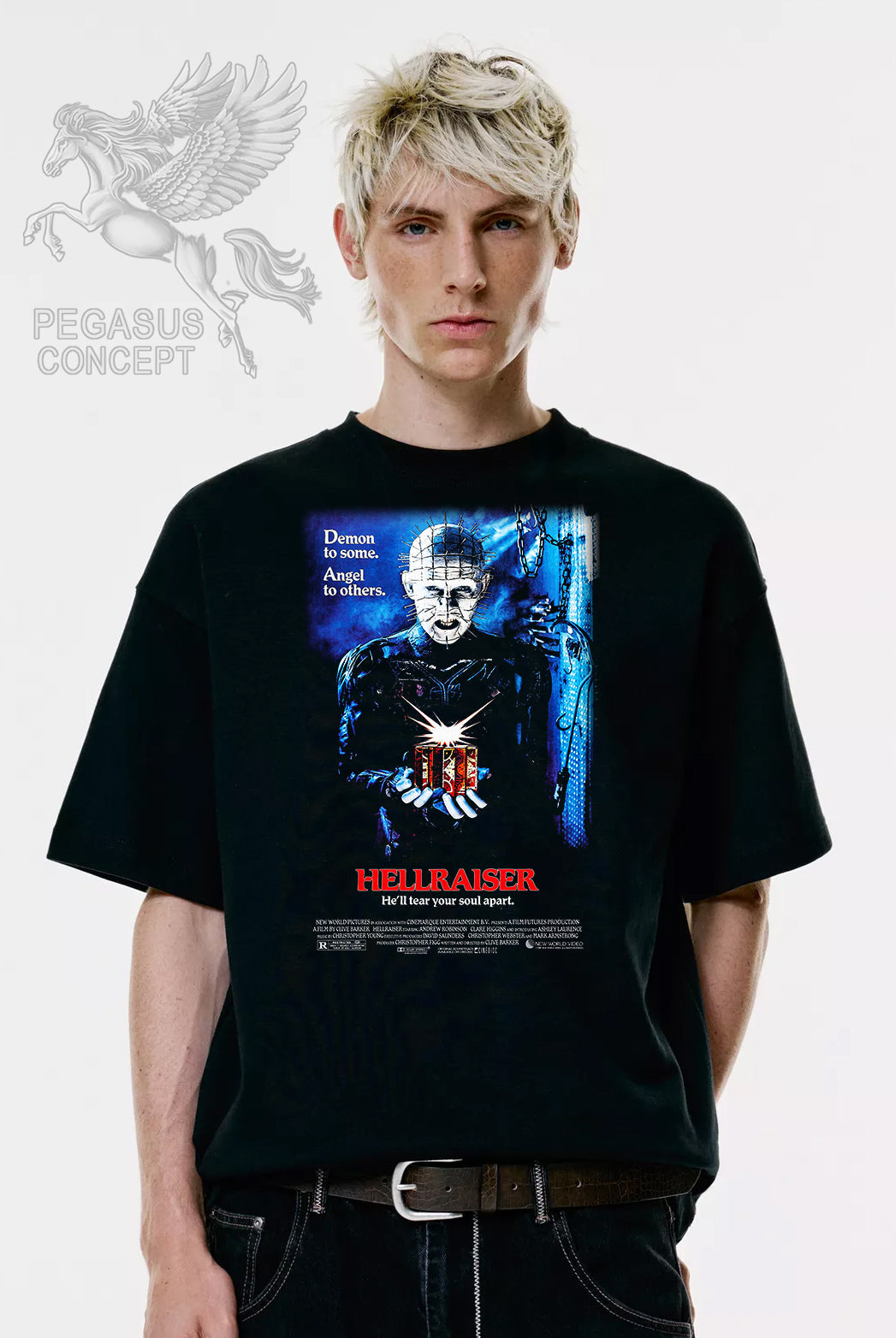 Μπλούζα μακό Premium ποιότητας σε χρώμα μαύρο με τύπωμα Hellraiser