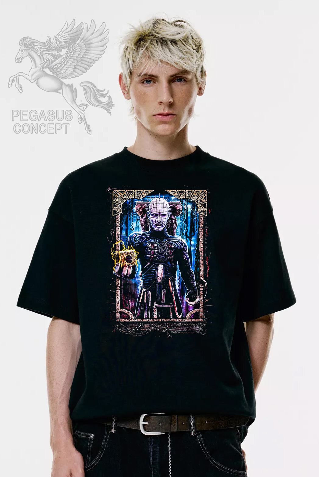 Μπλούζα μακό Premium ποιότητας σε χρώμα μαύρο με τύπωμα Hellraiser