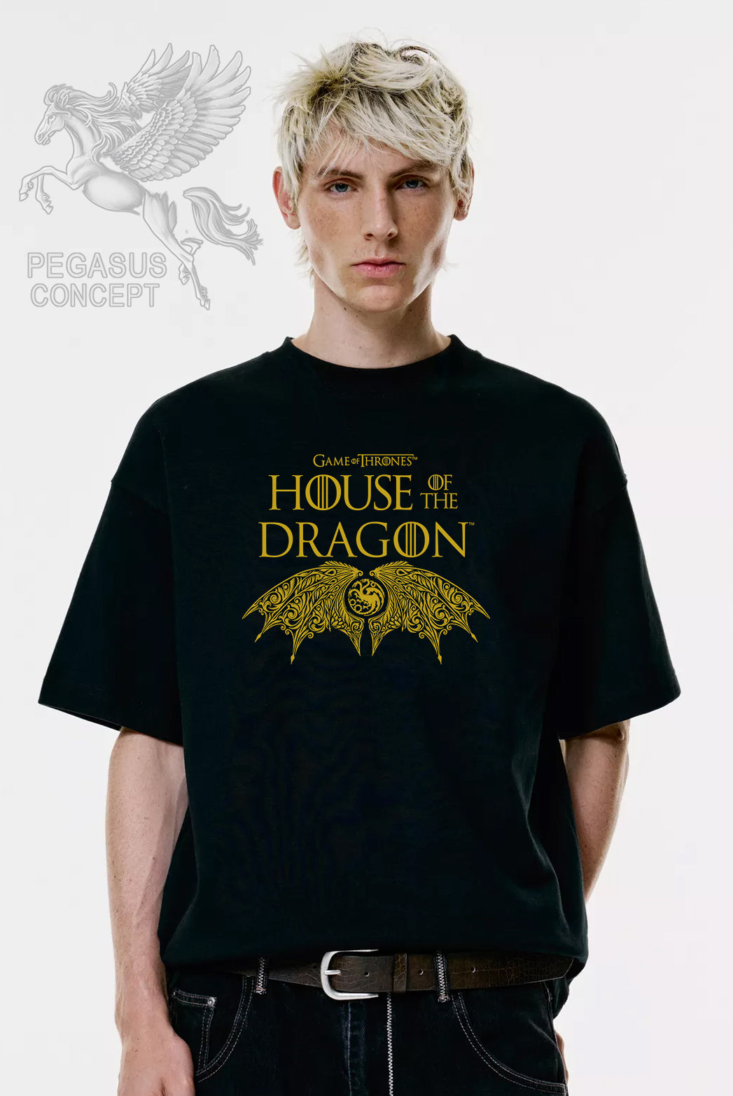 Μπλούζα μακό Premium ποιότητας σε χρώμα μαύρο με τύπωμα House of the Dragons