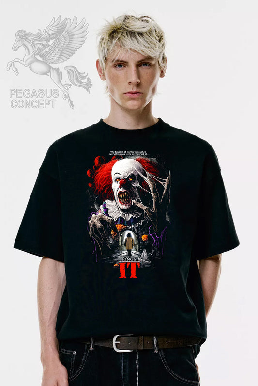 Μπλούζα μακό Premium ποιότητας σε χρώμα μαύρο με τύπωμα It - Classic Thriller