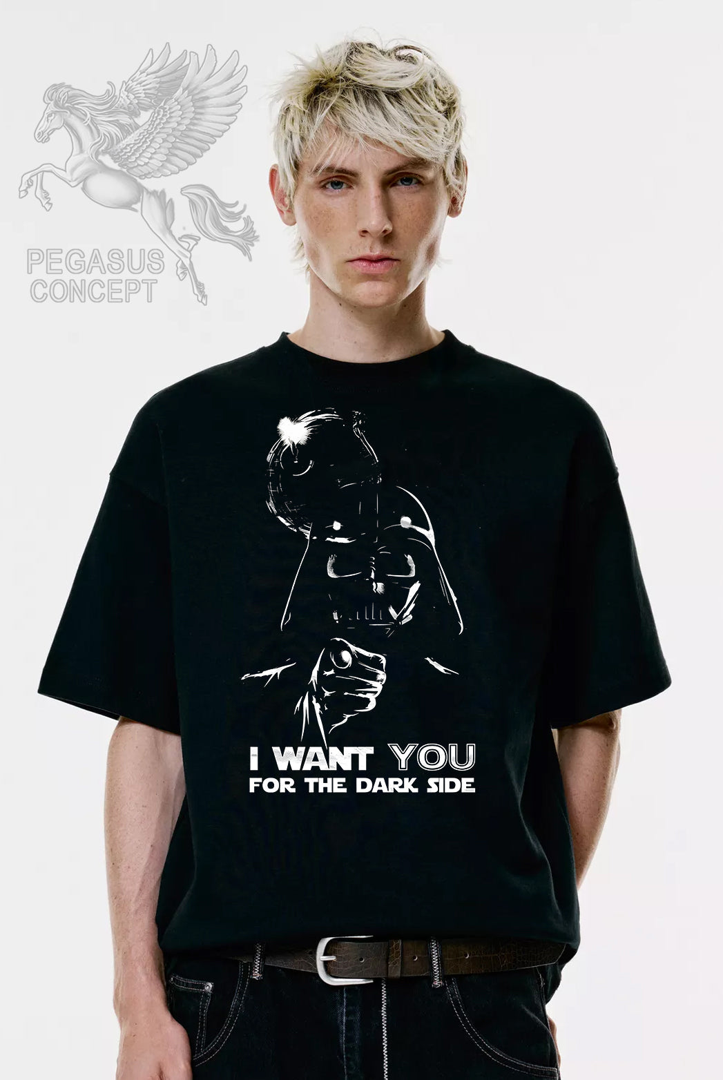 Μπλούζα μακό Premium ποιότητας σε χρώμα μαύρο με τύπωμα Star Wars - Darth Vader I want you