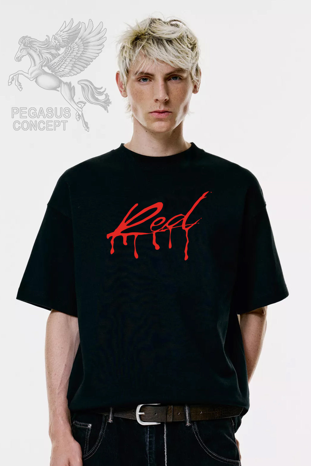 Μπλούζα μακό Premium ποιότητας σε χρώμα μαύρο με τύπωμα Red Vamp