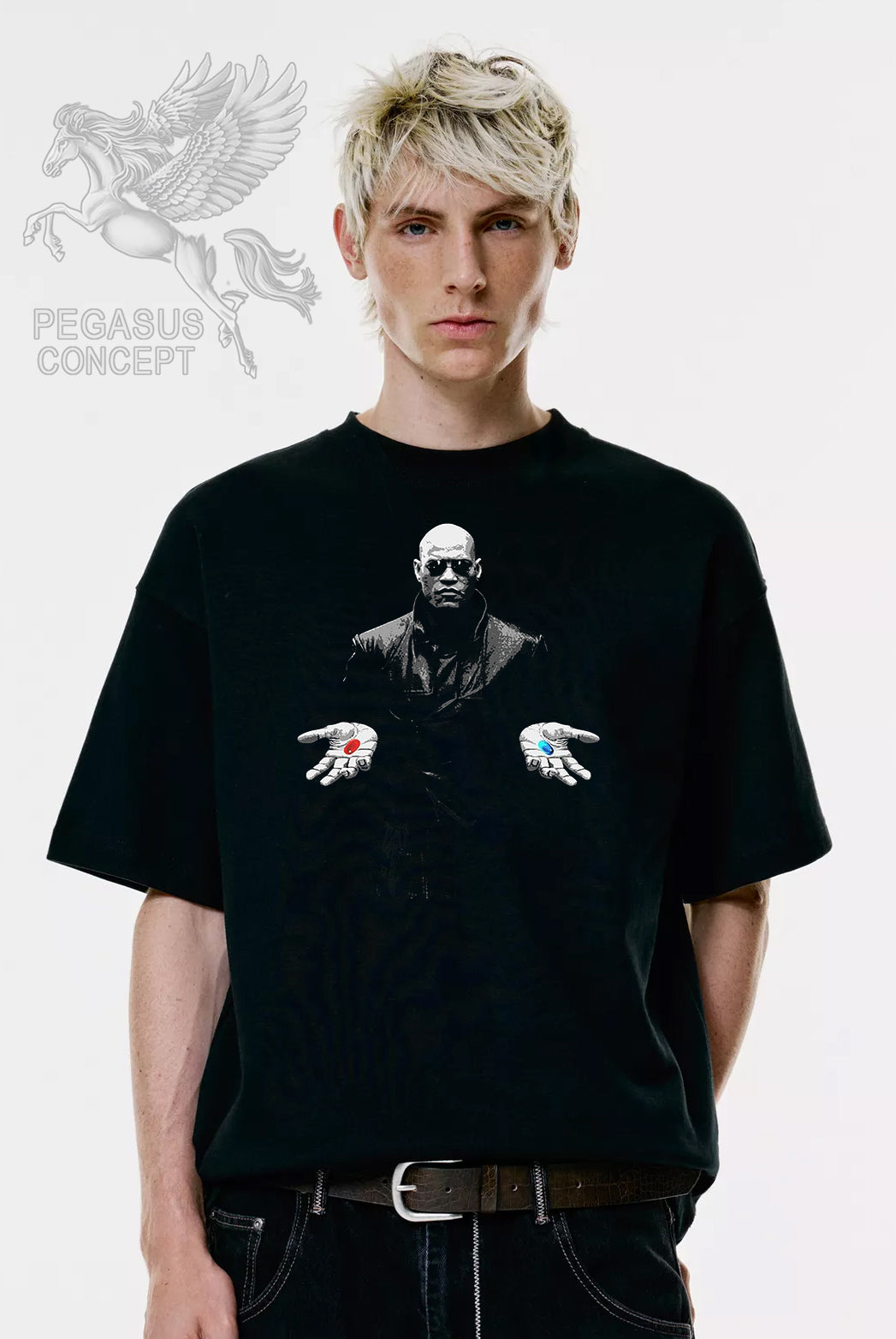 Μπλούζα μακό Premium ποιότητας σε χρώμα μαύρο με τύπωμα Matrix - Choose