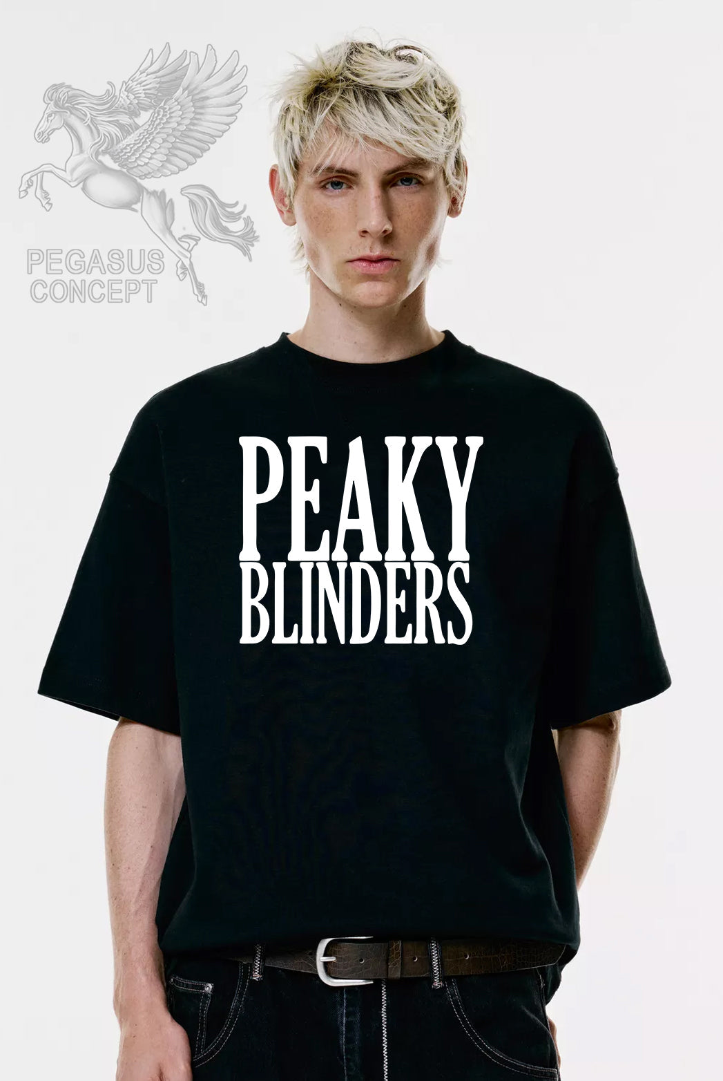 Μπλούζα μακό Premium ποιότητας σε χρώμα μαύρο με τύπωμα Peaky Blinders