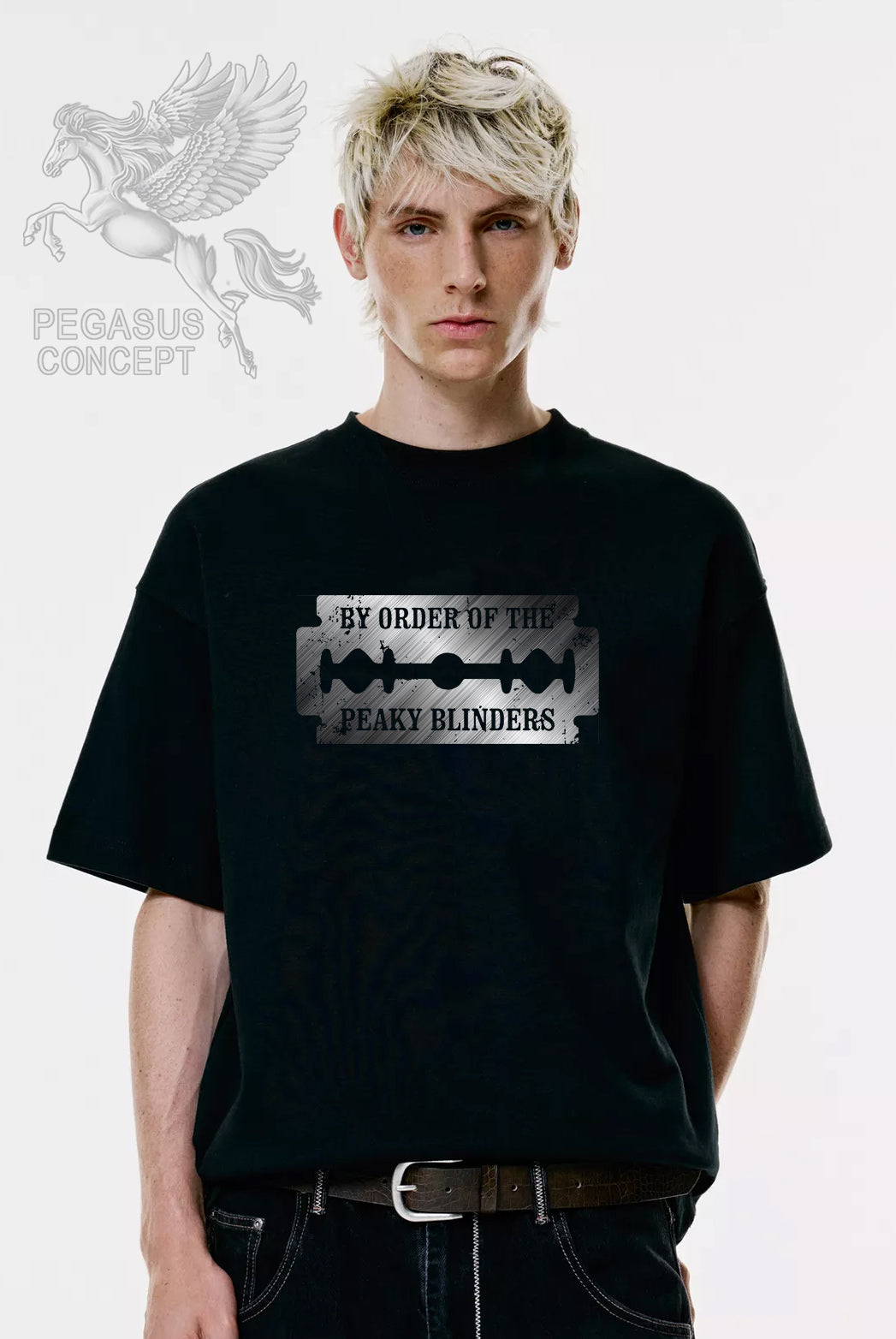 Μπλούζα μακό Premium ποιότητας σε χρώμα μαύρο με τύπωμα Peaky Blinders