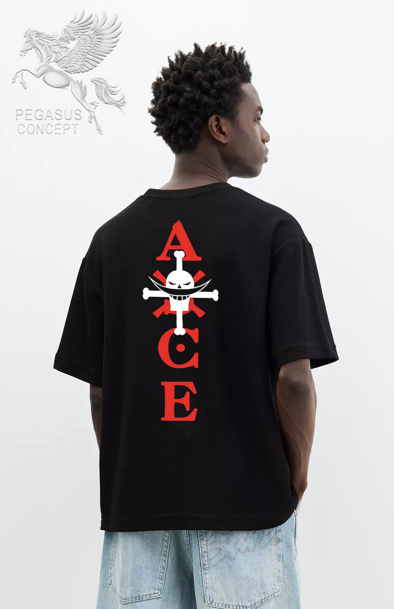 Μπλούζα μακό Premium ποιότητας σε χρώμα μαύρο με τύπωμα One Piece