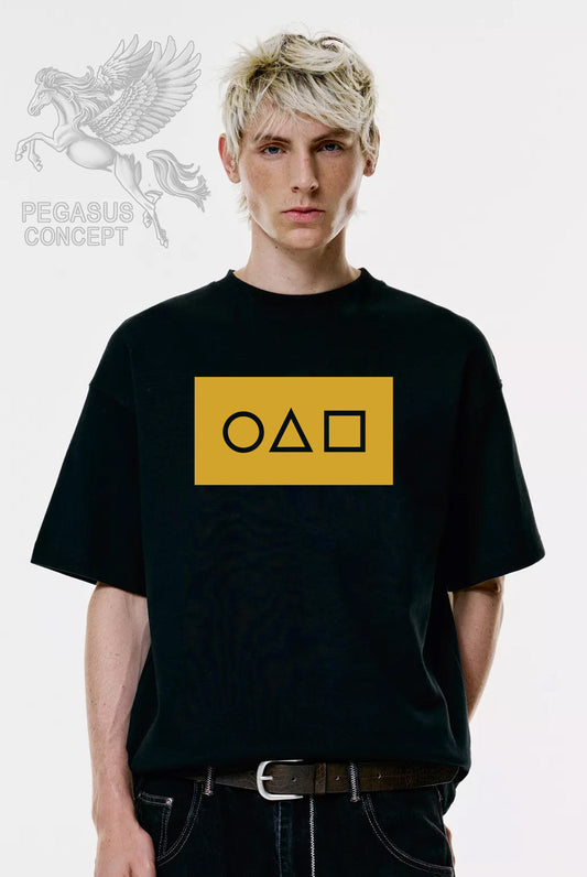 Μπλούζα μακό Premium ποιότητας σε χρώμα μαύρο με τύπωμα Squid Games