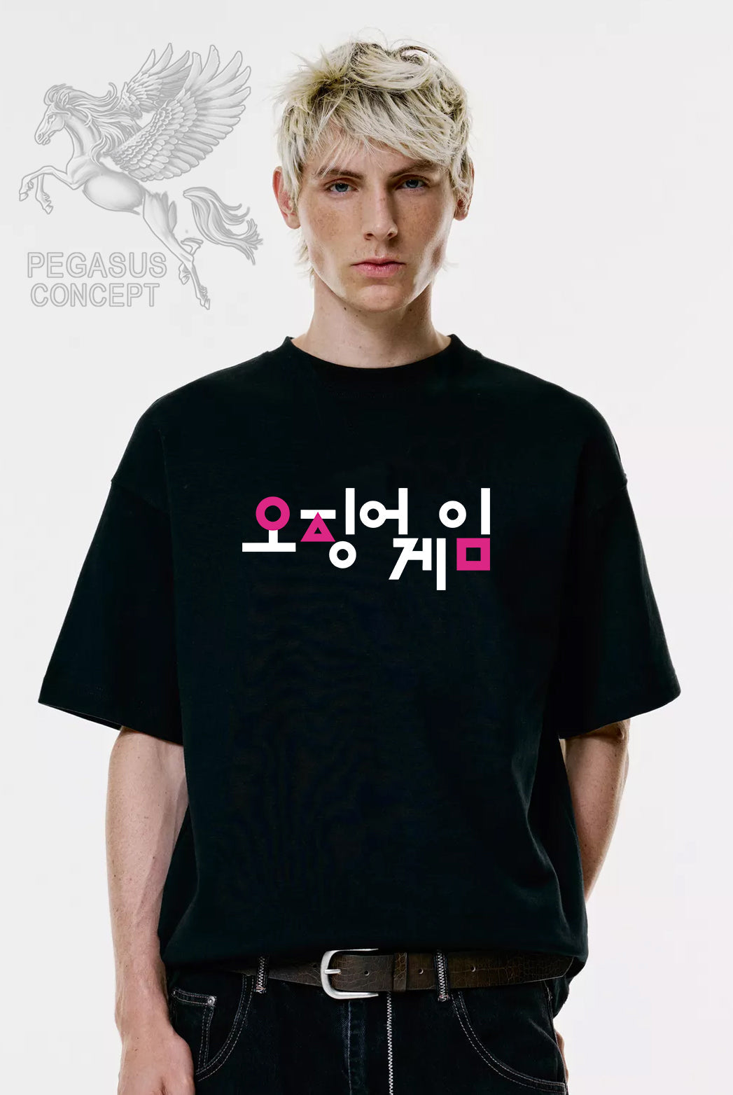 Μπλούζα μακό Premium ποιότητας σε χρώμα μαύρο με τύπωμα Squid Games