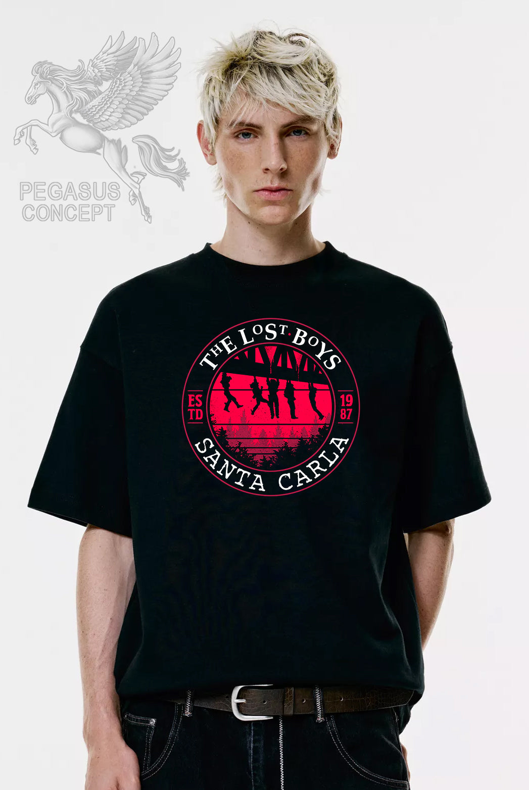 Μπλούζα μακό Premium ποιότητας σε χρώμα μαύρο με τύπωμα Stranger Things