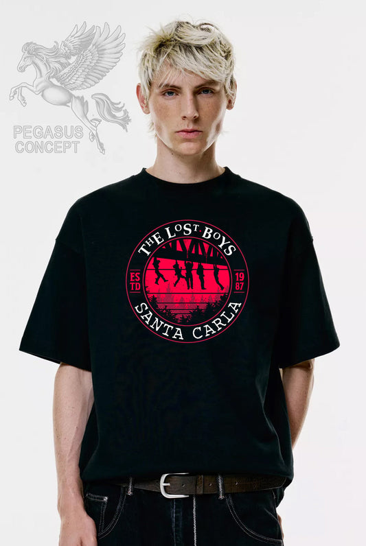 Μπλούζα μακό Premium ποιότητας σε χρώμα μαύρο με τύπωμα Stranger Things