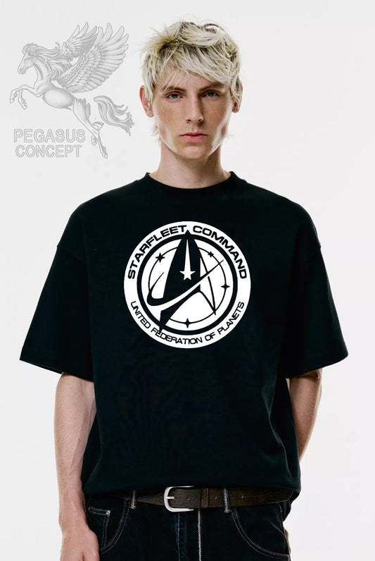 Μπλούζα μακό Premium ποιότητας σε χρώμα μαύρο με τύπωμα Star Trek At At