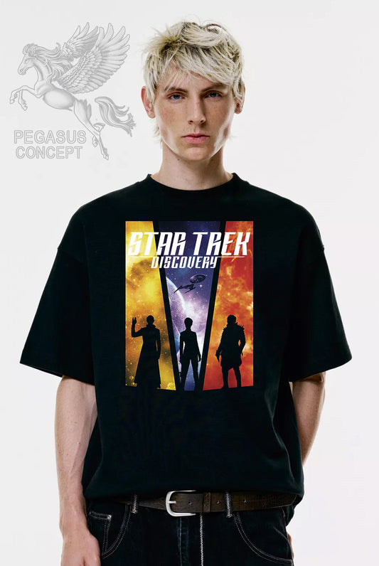 Μπλούζα μακό Premium ποιότητας σε χρώμα μαύρο με τύπωμα Star Trek