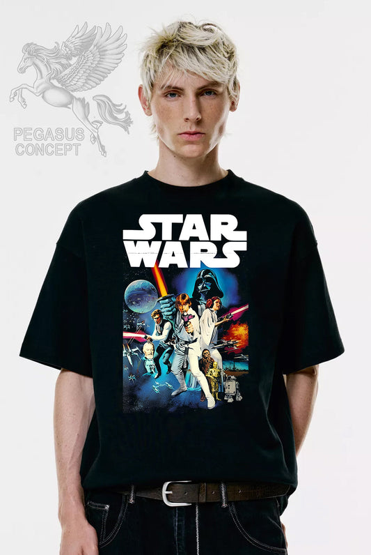 Μπλούζα μακό Premium ποιότητας σε χρώμα μαύρο με τύπωμα Star Wars Classic Poster