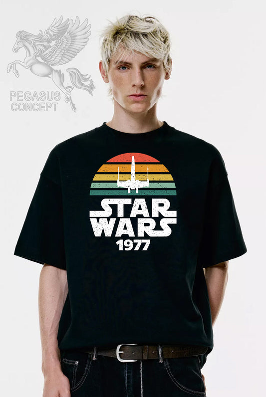 Μπλούζα μακό Premium ποιότητας σε χρώμα μαύρο με τύπωμα Star Wars Classic Poster