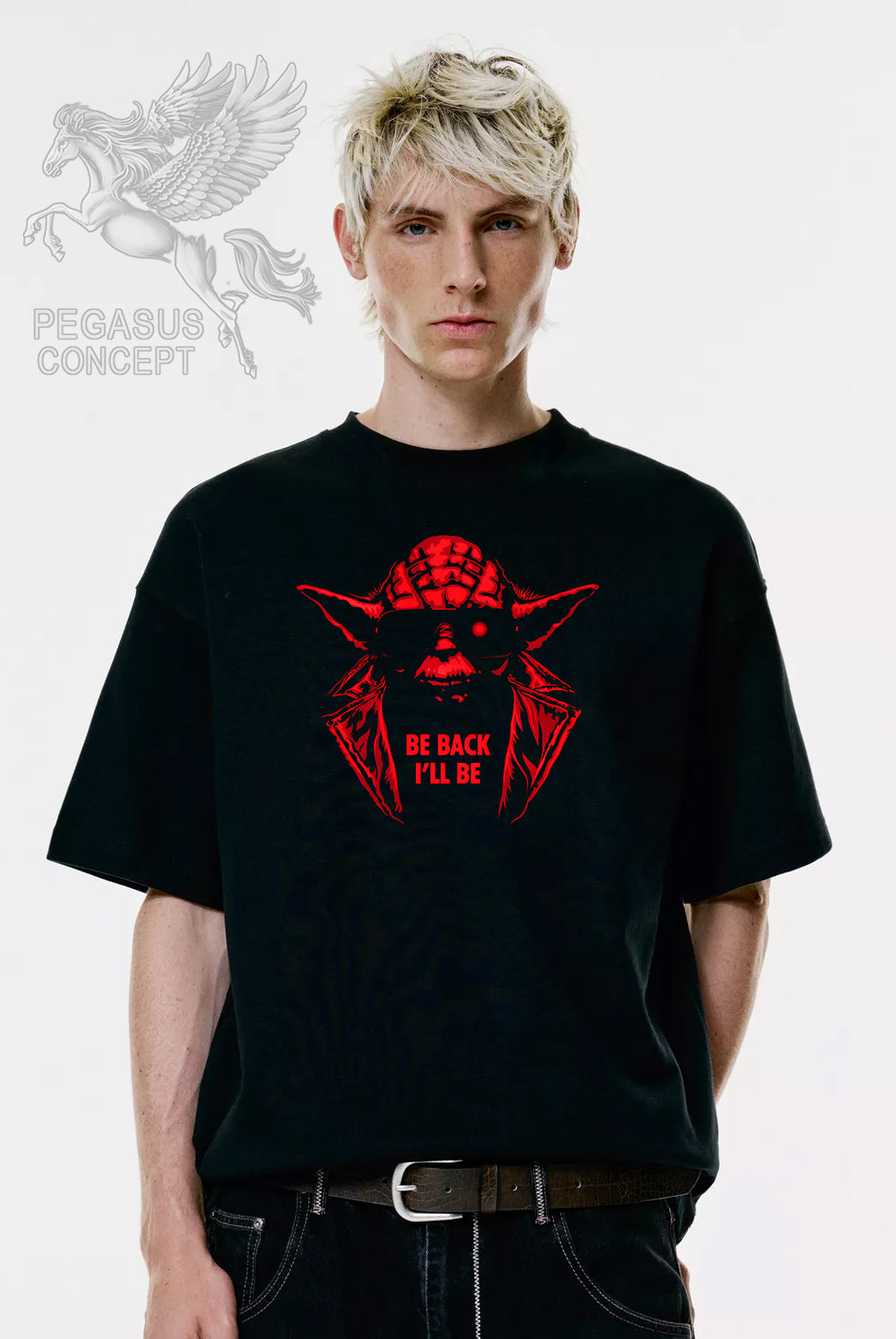 Μπλούζα μακό Premium ποιότητας σε χρώμα μαύρο με τύπωμα Star Wars Joda