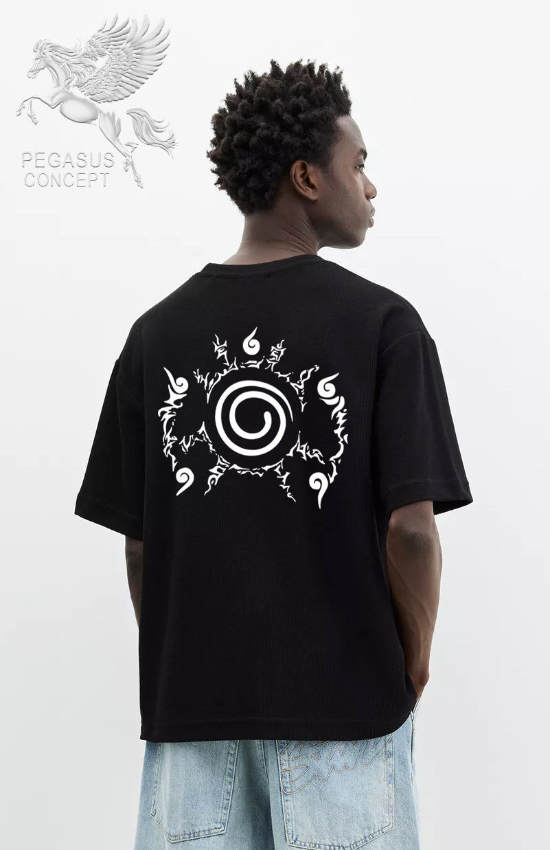 Μπλούζα μακό Premium ποιότητας σε χρώμα μαύρο με τύπωμα Naruto